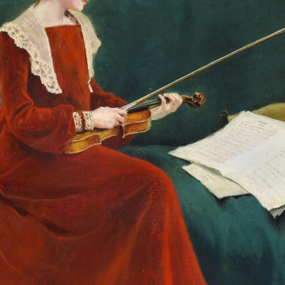 L'Artista Gerda Holm Paul Fischer pfs15 quadro stampato su tela