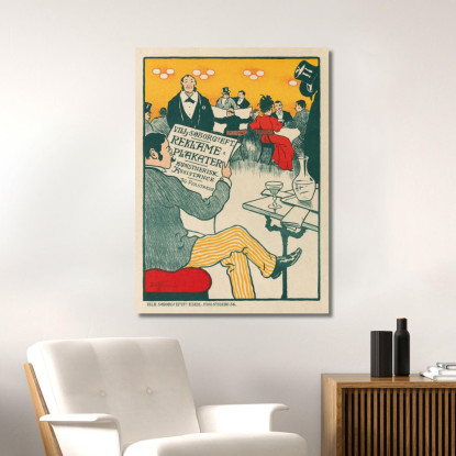 Manifesto Per La Mostra Dei Manifesti Artistici Di Wilhelm Söborg Paul Fischer pfs24 quadro stampato su tela