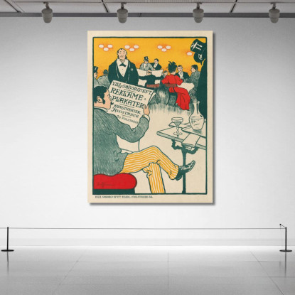 Manifesto Per La Mostra Dei Manifesti Artistici Di Wilhelm Söborg Paul Fischer pfs24 quadro stampato su tela