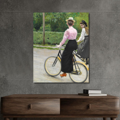 Durante Un Giro In Bicicletta In Una Giornata Estiva Paul Fischer pfs26 quadro stampato su tela