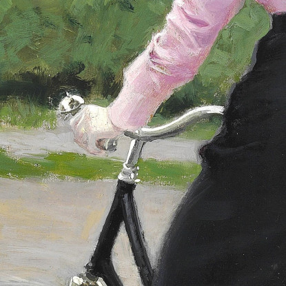 Durante Un Giro In Bicicletta In Una Giornata Estiva Paul Fischer pfs26 quadro stampato su tela