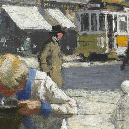 Al Trianglen Di Copenhagen In Una Calda Giornata Estiva Paul Fischer pfs38 quadro stampato su tela