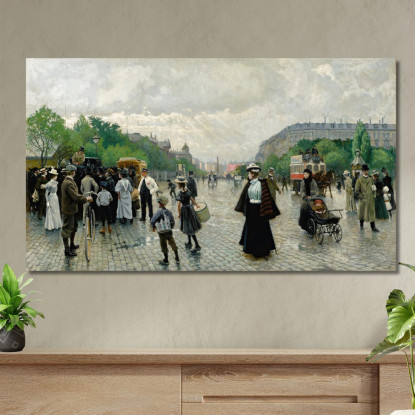 Cosa Sta Succedendo A Copenaghen Paul Fischer pfs41 quadro stampato su tela