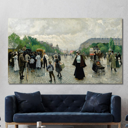 Cosa Sta Succedendo A Copenaghen Paul Fischer pfs41 quadro stampato su tela