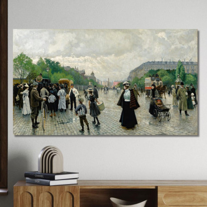 Cosa Sta Succedendo A Copenaghen Paul Fischer pfs41 quadro stampato su tela