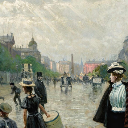 Cosa Sta Succedendo A Copenaghen Paul Fischer pfs41 quadro stampato su tela