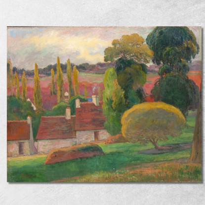 Una Fattoria In Bretagna Paul Gauguin pgg2 quadro stampato su tela