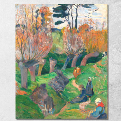 Paesaggio Della Bretagna Con Mucche Paul Gauguin pgg11 quadro stampato su tela