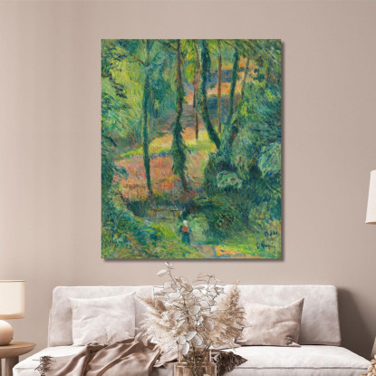 Sentiero Cavo In Un Pendio Boscoso Paul Gauguin pgg16 quadro stampato su tela