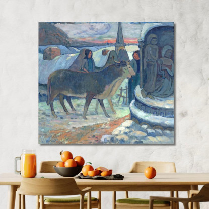 Notte Di Natale La Benedizione Dei Buoi Paul Gauguin pgg17 quadro stampato su tela