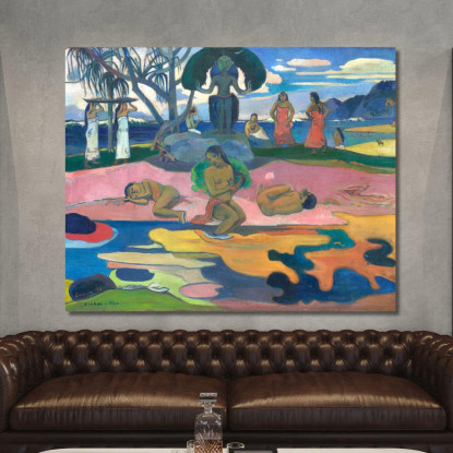 Giorno Del Dio Mahana No Atua Paul Gauguin pgg20 quadro stampato su tela