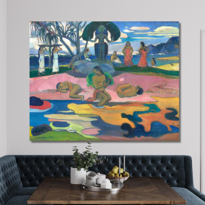 Giorno Del Dio Mahana No Atua Paul Gauguin pgg20 quadro stampato su tela