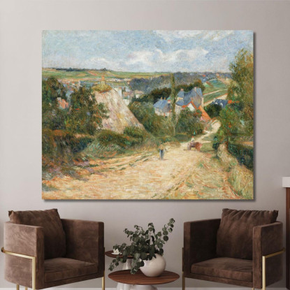 Ingresso Al Villaggio Di Osny Paul Gauguin pgg22 quadro stampato su tela