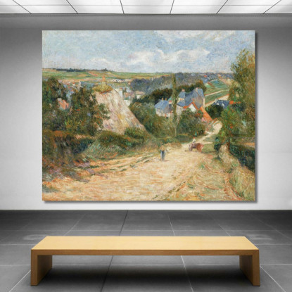 Ingresso Al Villaggio Di Osny Paul Gauguin pgg22 quadro stampato su tela