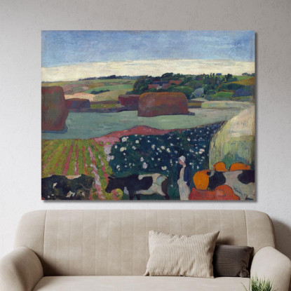 Covoni Di Fieno In Bretagna Paul Gauguin pgg31 quadro stampato su tela