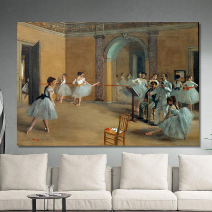 Il Foyer Da Ballo Dell'Opera In Rue Le Peletier 1872 Edgar Degas edg32 quadro stampato su tela