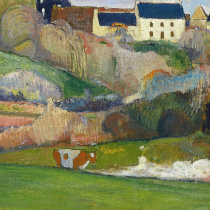 Paesaggio A Le Pouldu Paul Gauguin pgg42 quadro stampato su tela