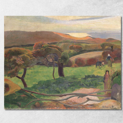 Paesaggio Della Bretagna Paul Gauguin pgg44 quadro stampato su tela