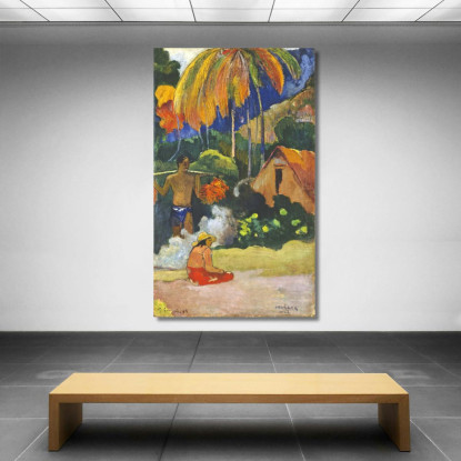 Paesaggio A Tahiti Warm Maà Paul Gauguin pgg46 quadro stampato su tela