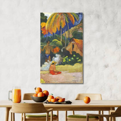 Paesaggio A Tahiti Warm Maà Paul Gauguin pgg46 quadro stampato su tela