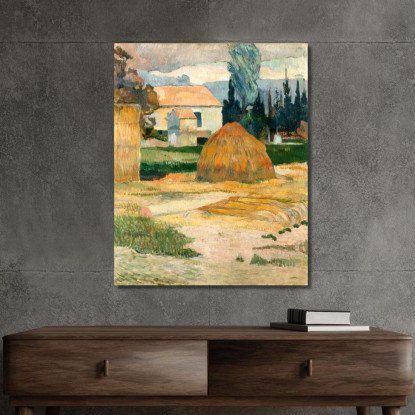 Paesaggio Vicino Ad Arles Paul Gauguin pgg47 quadro stampato su tela