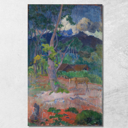 Paesaggio Con Un Cavallo Paul Gauguin pgg50 quadro stampato su tela
