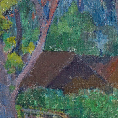Paesaggio Con Un Cavallo Paul Gauguin pgg50 quadro stampato su tela
