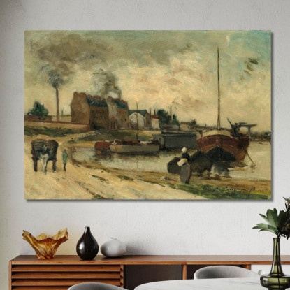 Le Fabbriche Cail E Quai De Grenelle Paul Gauguin pgg58 quadro stampato su tela