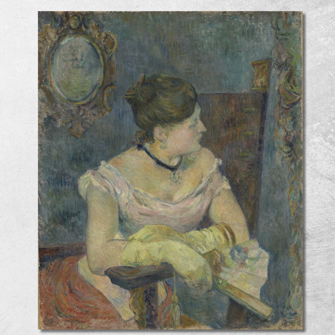 Madame Mette Gauguin In Abito Da Sera Paul Gauguin pgg60 quadro stampato su tela