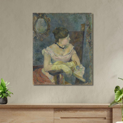 Madame Mette Gauguin In Abito Da Sera Paul Gauguin pgg60 quadro stampato su tela