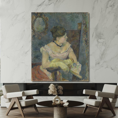 Madame Mette Gauguin In Abito Da Sera Paul Gauguin pgg60 quadro stampato su tela