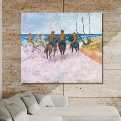 Cavalieri Sulla Spiaggia I Paul Gauguin pgg86 quadro stampato su tela
