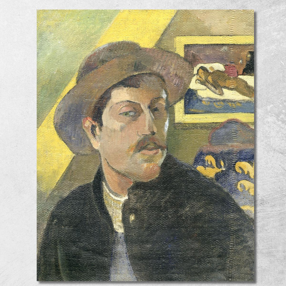 Autoritratto Con Cappello Paul Gauguin pgg93 quadro stampato su tela