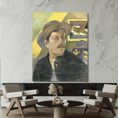 Autoritratto Con Cappello Paul Gauguin pgg93 quadro stampato su tela