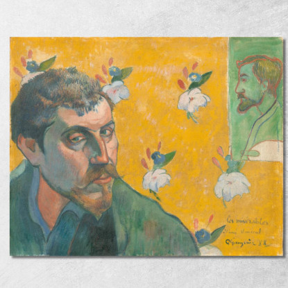 Autoritratto Con Ritratto Di Bernard Les Misérables Paul Gauguin pgg94 quadro stampato su tela