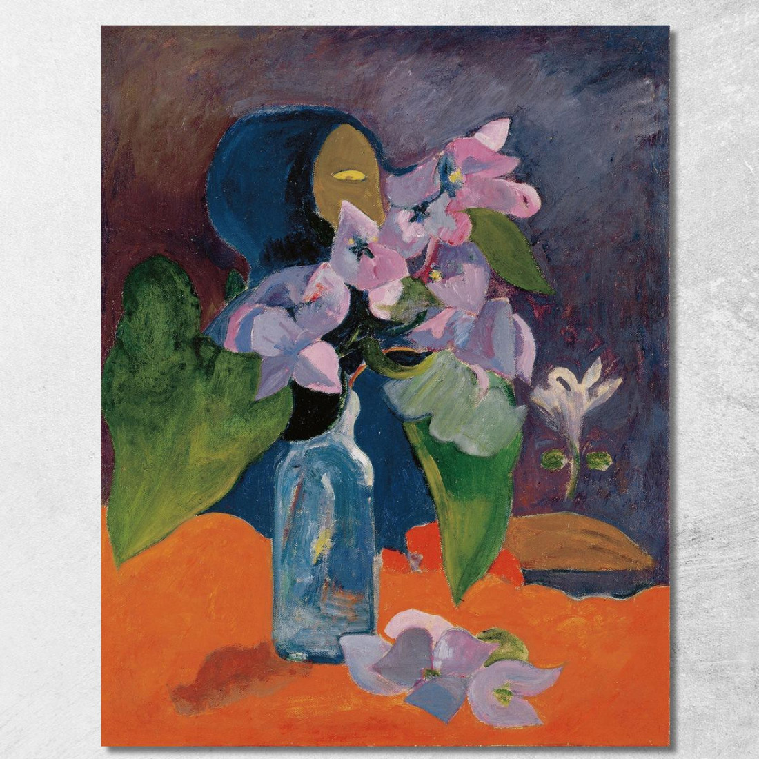 Natura Morta Con Fiori E Idolo Paul Gauguin pgg101 quadro stampato su tela