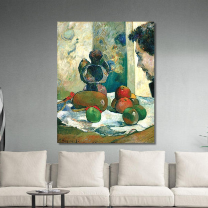 Natura Morta Con Profilo Di Laval Paul Gauguin pgg105 quadro stampato su tela