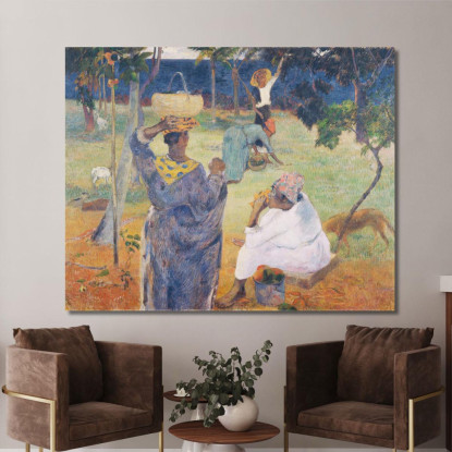 Gli Alberi Di Mango Martinica Paul Gauguin pgg133 quadro stampato su tela