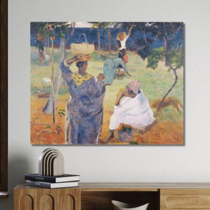 Gli Alberi Di Mango Martinica Paul Gauguin pgg133 quadro stampato su tela