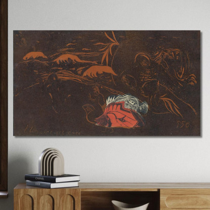 L'Universo È Creato L--Univers Est Cree Paul Gauguin pgg142 quadro stampato su tela