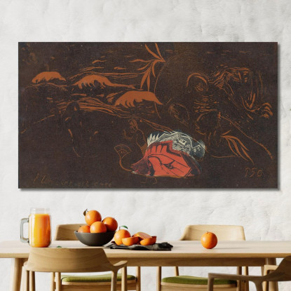L'Universo È Creato L--Univers Est Cree Paul Gauguin pgg142 quadro stampato su tela