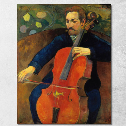 Il Violoncellista Schneklud Paul Gauguin pgg143 quadro stampato su tela