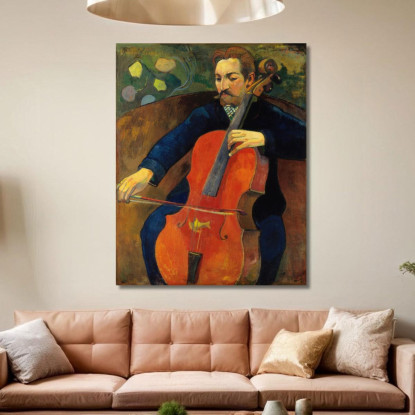 Il Violoncellista Schneklud Paul Gauguin pgg143 quadro stampato su tela
