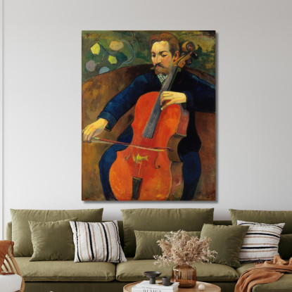 Il Violoncellista Schneklud Paul Gauguin pgg143 quadro stampato su tela