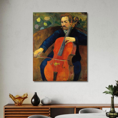 Il Violoncellista Schneklud Paul Gauguin pgg143 quadro stampato su tela