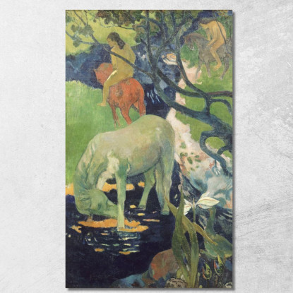 Il Cavallo Bianco Paul Gauguin pgg144 quadro stampato su tela