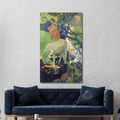 Il Cavallo Bianco Paul Gauguin pgg144 quadro stampato su tela