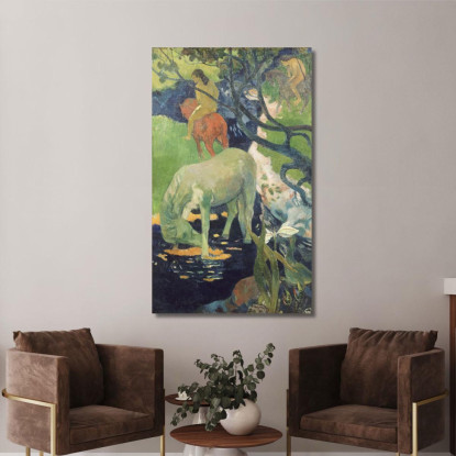 Il Cavallo Bianco Paul Gauguin pgg144 quadro stampato su tela
