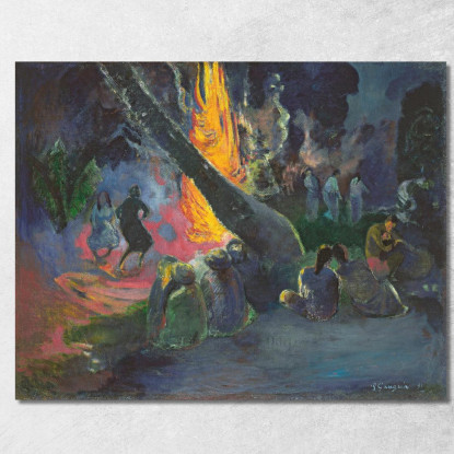 Upa Upa La Danza Del Fuoco Paul Gauguin pgg152 quadro stampato su tela