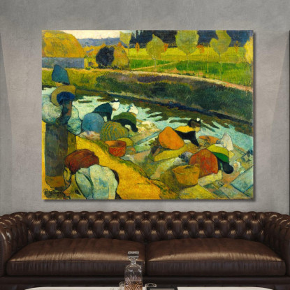 Lavandaie Paul Gauguin pgg159 quadro stampato su tela